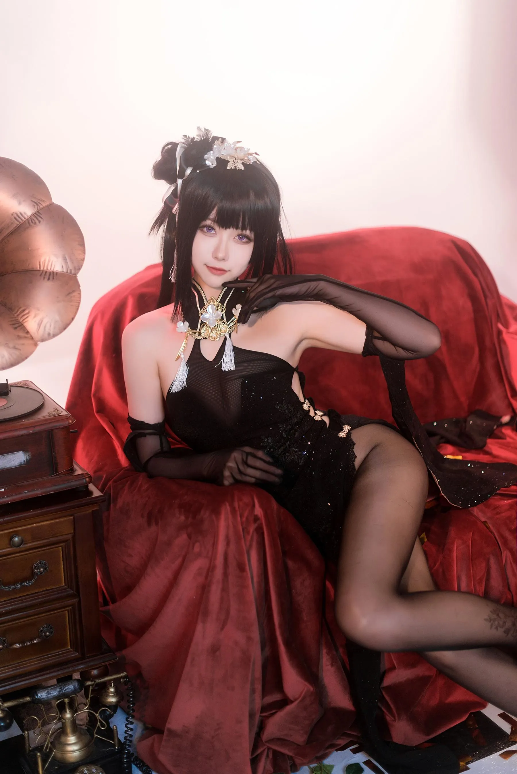 Momoko葵葵 – NO.31碧蓝航线镇海 奇奢花苑 [24P]插图7